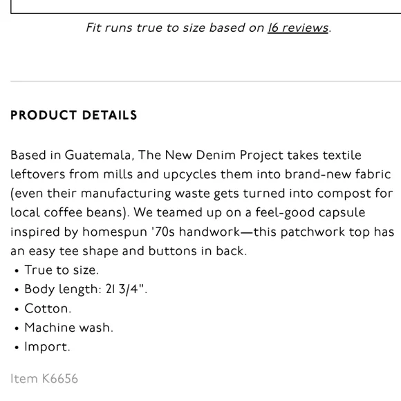 Madewell x The New Denim Project Patchwork Top In Railroad Stripe - Picture 2 of 15